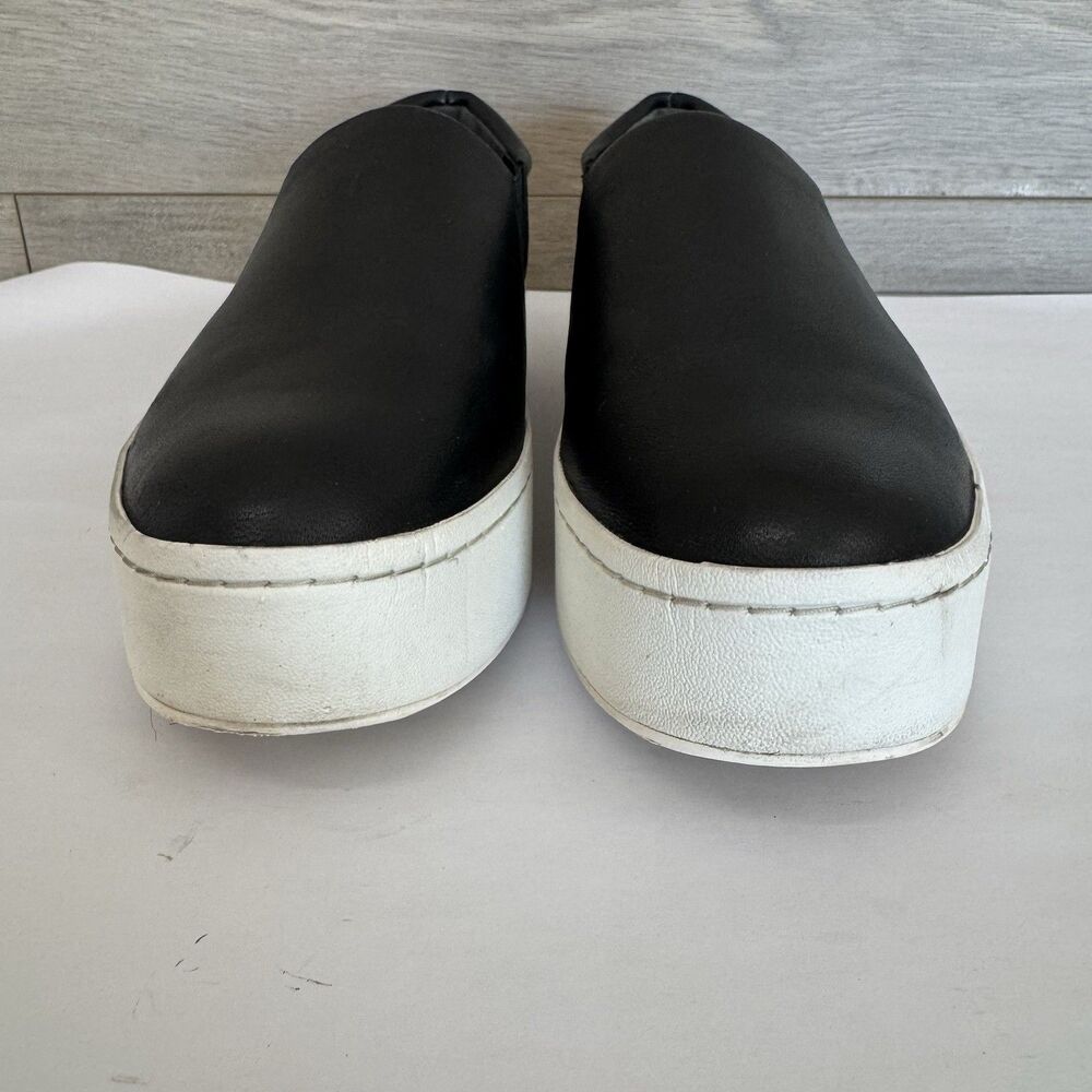 Vince Warren Black Leather Women's Platform Sneakers - Picture 10 of 16